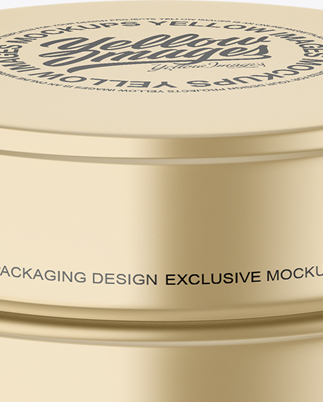 Metallic Cosmetic Jar Mockup