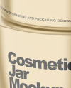 Metallic Cosmetic Jar Mockup