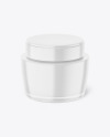 Clear Glass Cream Jar Mockup