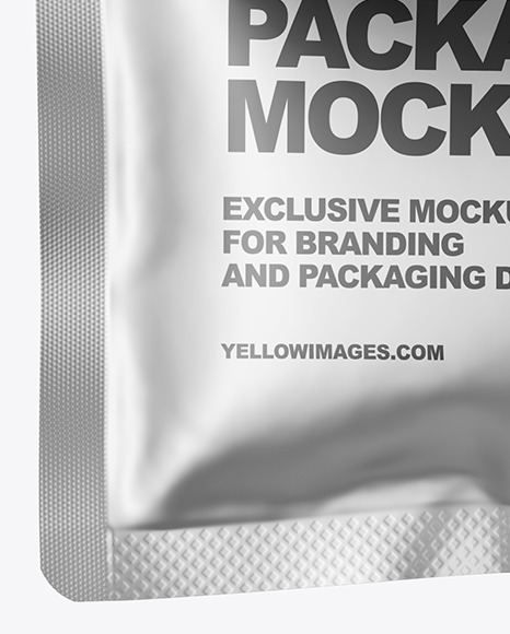 Matte Metallic Pouch Mockup