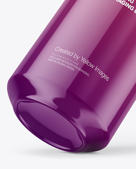 500ml Glossy Drink Can Mockup