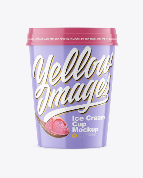 Glossy Ice Cream Cup Mockup - Premium+Psd+Ice+Cream+Jar+Packaging+Mockup