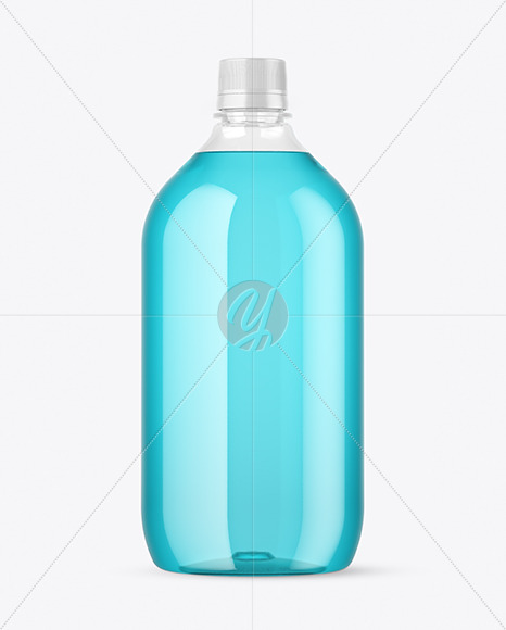 Clear Plastic Drink Bottle Mockup