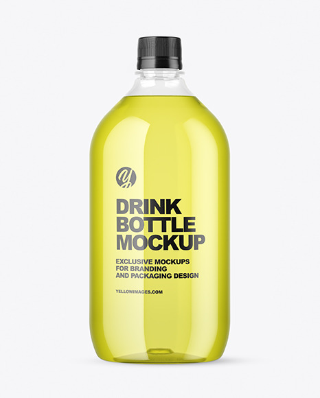 Clear Plastic Drink Bottle Mockup