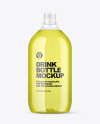 Clear Plastic Drink Bottle Mockup