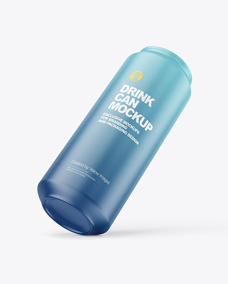 500ml Matte Drink Can Mockup