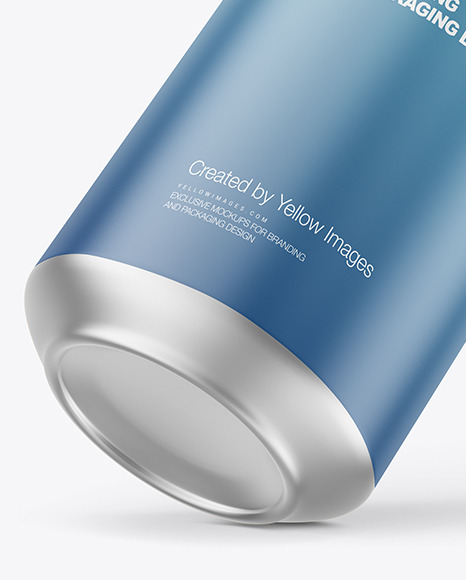 500ml Matte Drink Can Mockup