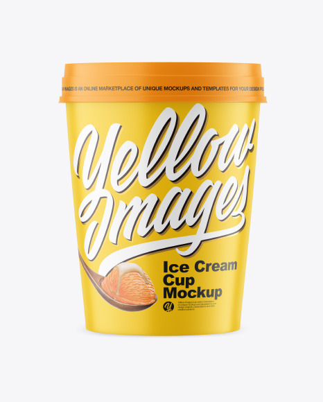 Matte Ice Cream Cup Mockup - Premium+Psd+Ice+Cream+Jar+Packaging+Mockup