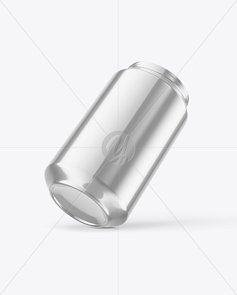 330ml Glossy Metallic Drink Can Mockup