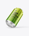 330ml Glossy Metallic Drink Can Mockup