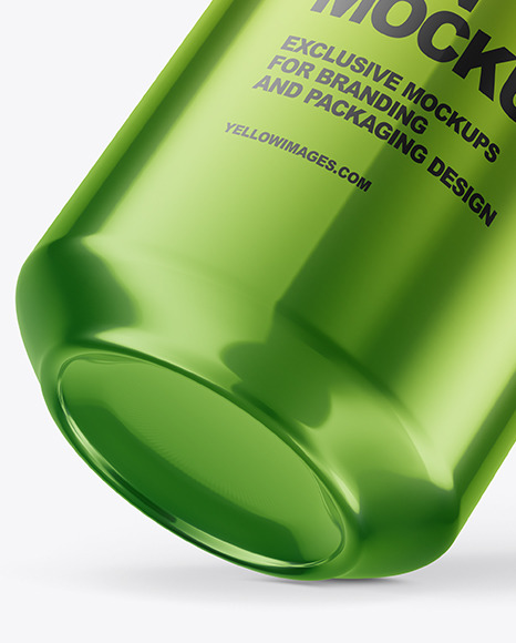 330ml Glossy Metallic Drink Can Mockup