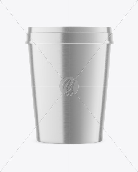 Metallic Ice Cream Cup Mockup