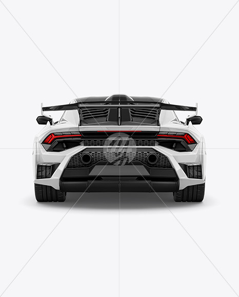 Super Car Mockup - Back View