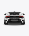 Super Car Mockup - Back View