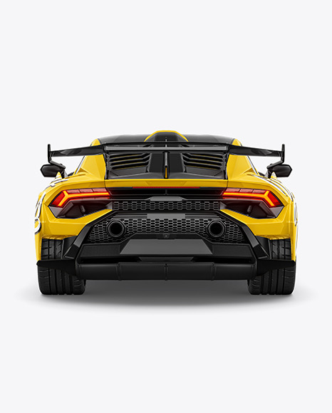 Super Car Mockup - Back View