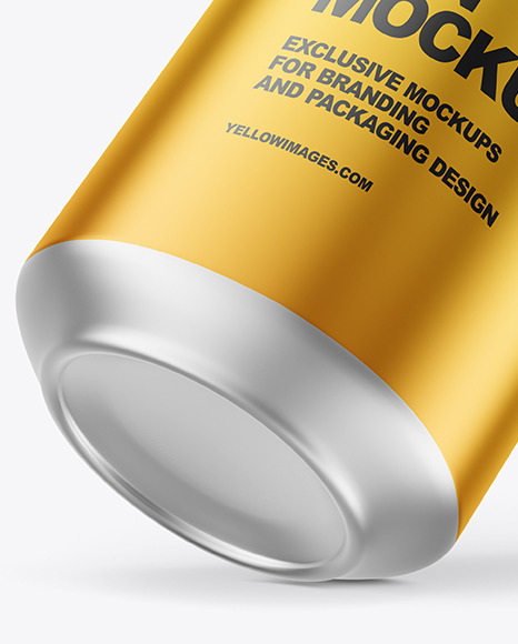 330ml Matte Metallic Drink Can Mockup