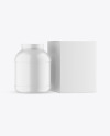 Matte Plastic Jar with Box Mockup