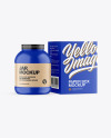 Matte Plastic Jar with Box Mockup