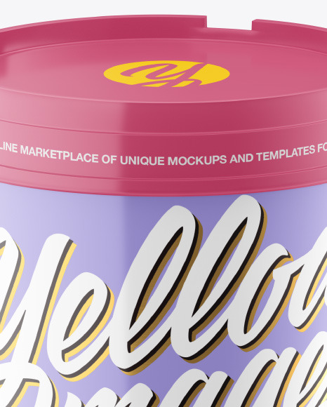 Glossy Ice Cream Cup Mockup