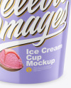 Glossy Ice Cream Cup Mockup