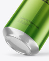 500ml Glossy Metallic Drink Can Mockup