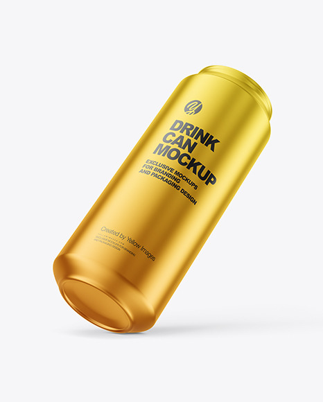 500ml Matte Metallic Drink Can Mockup