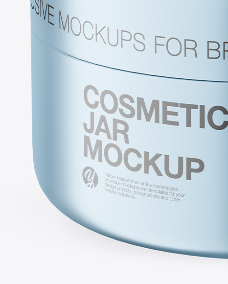 Metallic Cosmetic Jar Mockup