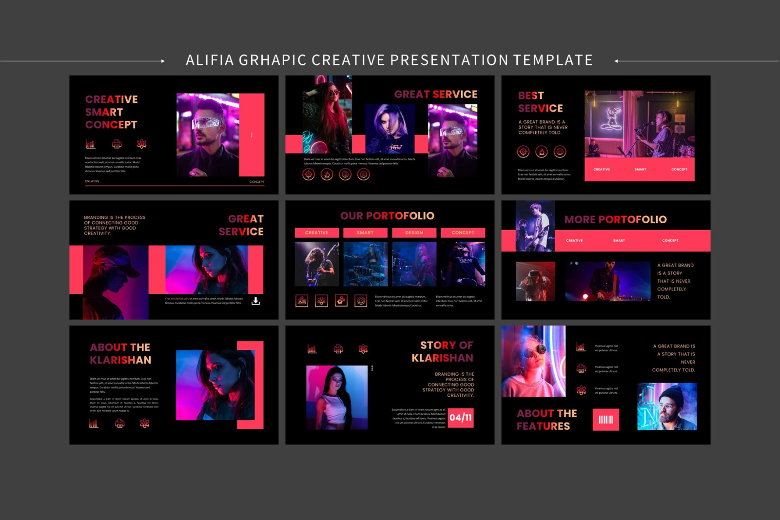 Klarishan - Creative Business Google Slide Template Klarishan - Creative Business Google Slide Template