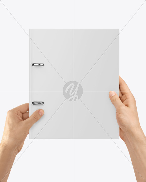 Binder in Hands Mockup