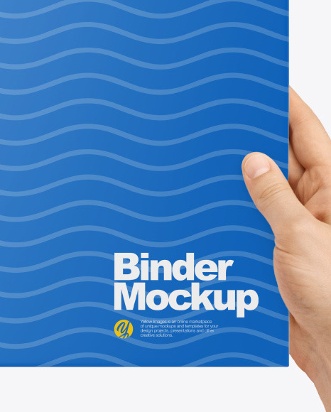 Binder in Hands Mockup