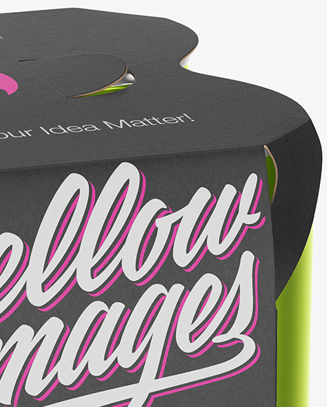 Carton Pack W/ 4 Matte Metallic Cans Mockup