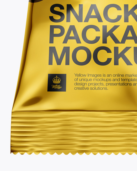 Metallic Snack Package Mockup - Hero Shot