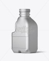 Metallic Jug With Paper Label Mockup - Half Side View