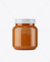 Baby Food Carrot Puree Small Jar Mockup - Front View