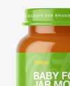 Baby Food Carrot Puree Small Jar Mockup - Front View