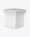 Plastic Container Mockup - Half Side View