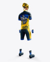 Men’s Full Cycling Kit mockup (Hero Back Shot)