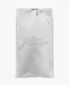 Matte Coffee Bag With Valve Mockup - Front View