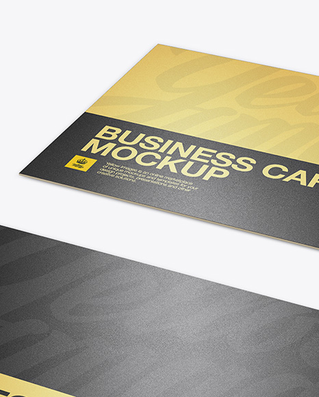 Metallic Business Cards Mockup