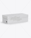 Paper Shoes Box Mockup - Half Side View (High-Angle Shot)