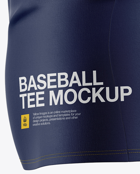 Women’s Baseball T-shirt with Long Sleeves Mockup - Side View