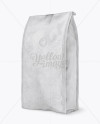 Kraft Paper Coffee Bag With Valve Mockup - Half Side View