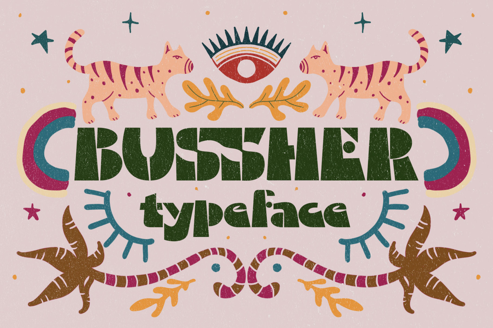 Bussher Typeface Bussher Typeface