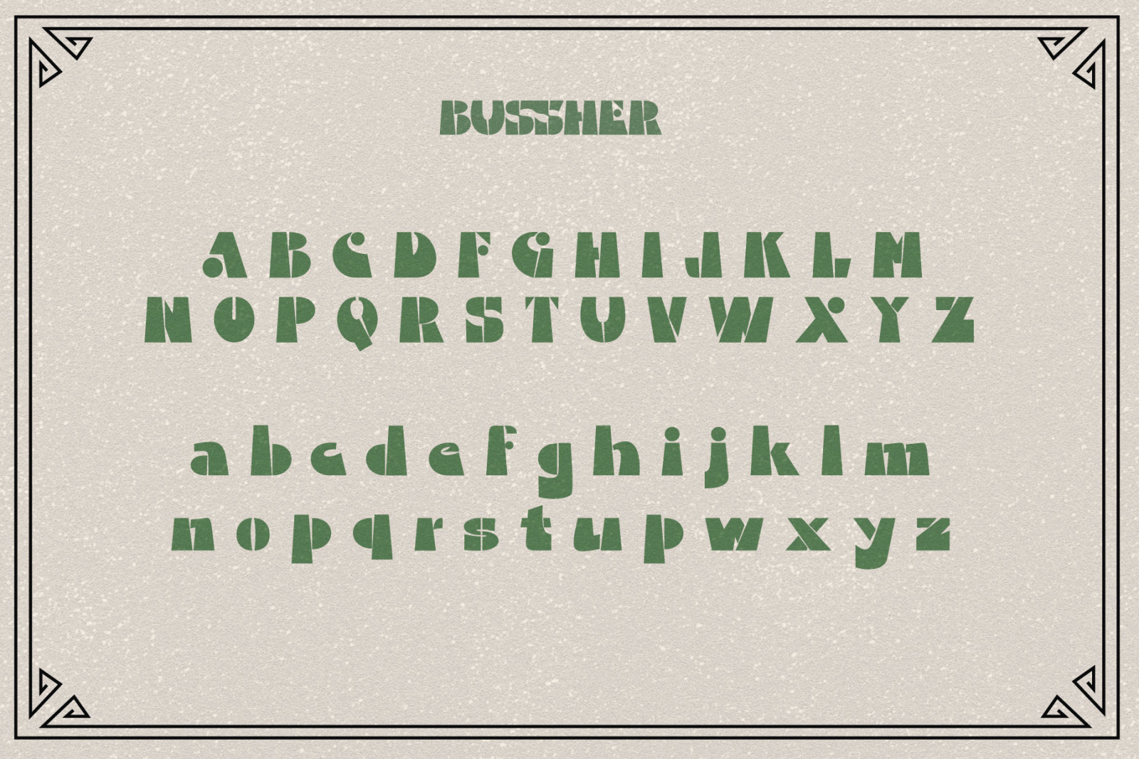 Bussher Typeface Bussher Typeface