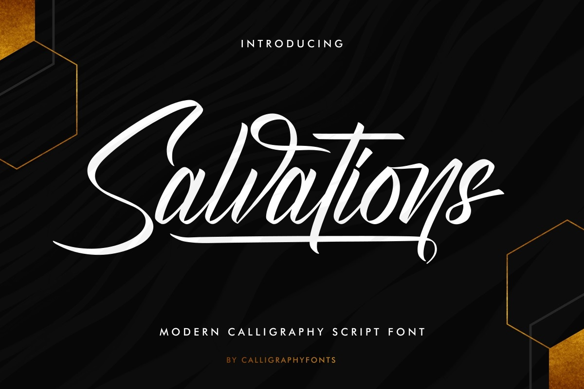 Salvations Calligraphy Script Font Salvations Calligraphy Script Font