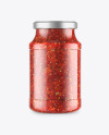 Glass Jar With Chili Sauce Mockup