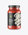 Glass Jar With Chili Sauce Mockup