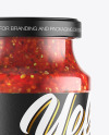 Glass Jar With Chili Sauce Mockup