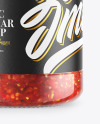 Glass Jar With Chili Sauce Mockup