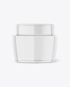 Clear Glass Cosmetic Jar Mockup